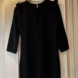 H&M Black Mini Dress with Ruffle Detail